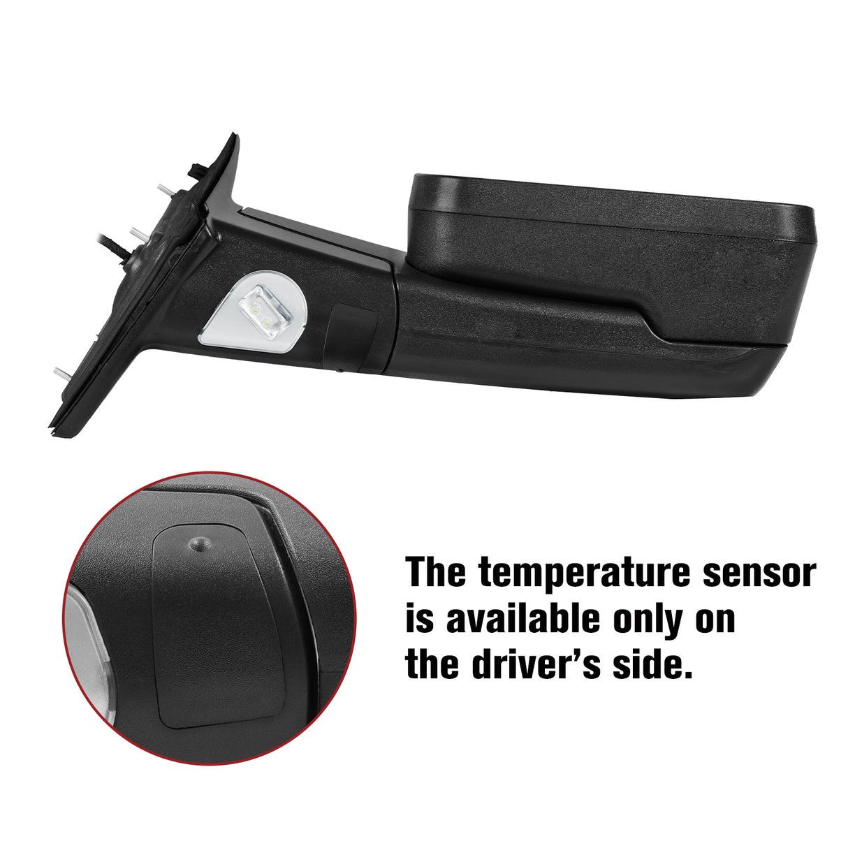 Besq-Custom-Telescopic-Towing-Mirrors-for-2009-2018-Dodge-RAM-1500/2500/3500-Trucks-S-Temperature-Sensor