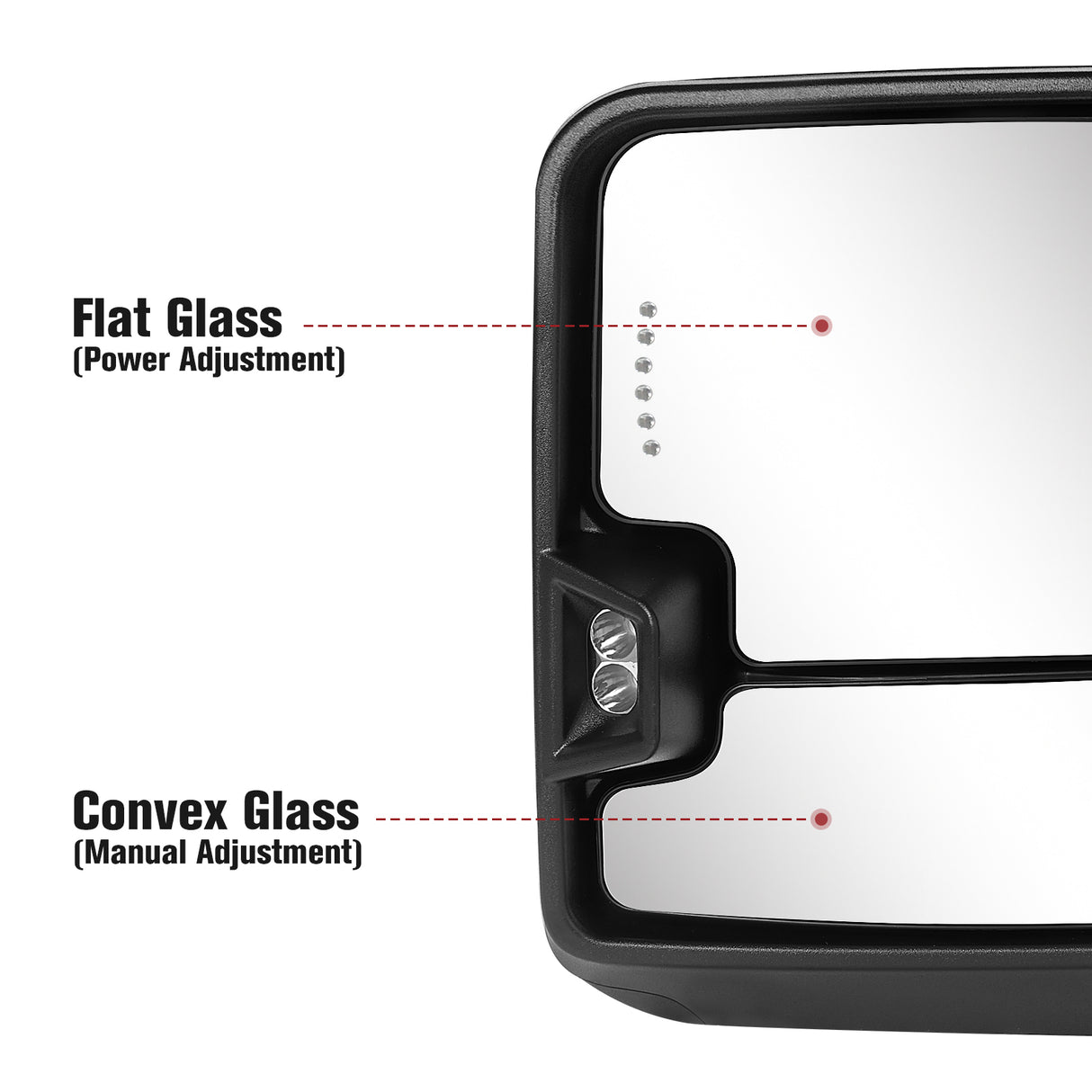 Besq-Extendable-Telescopic-Towing-Mirror-for-2007-2013-Chevy-Silverado-GMC-Modern-Design-for-Classic-Models-07BSDBP-Functions