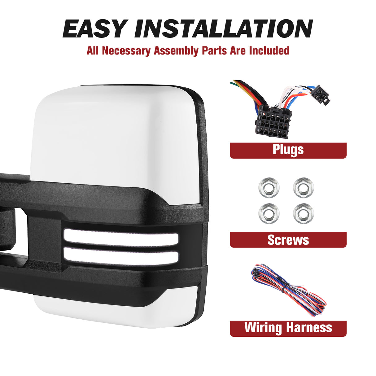 Besq-Telescopic-Towing-Mirrors-for-2014_2019-Chevy-Silverado-GMC-Sierra-Custom-Extendable-Design-PWC14-SDBP-easy-installation