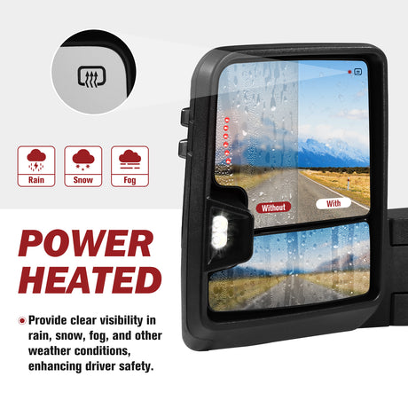 Besq-Extendable-Telescopic-Towing-Mirror-for-2014-2018-Chevy-Silverado-SDBP-Power-Heated